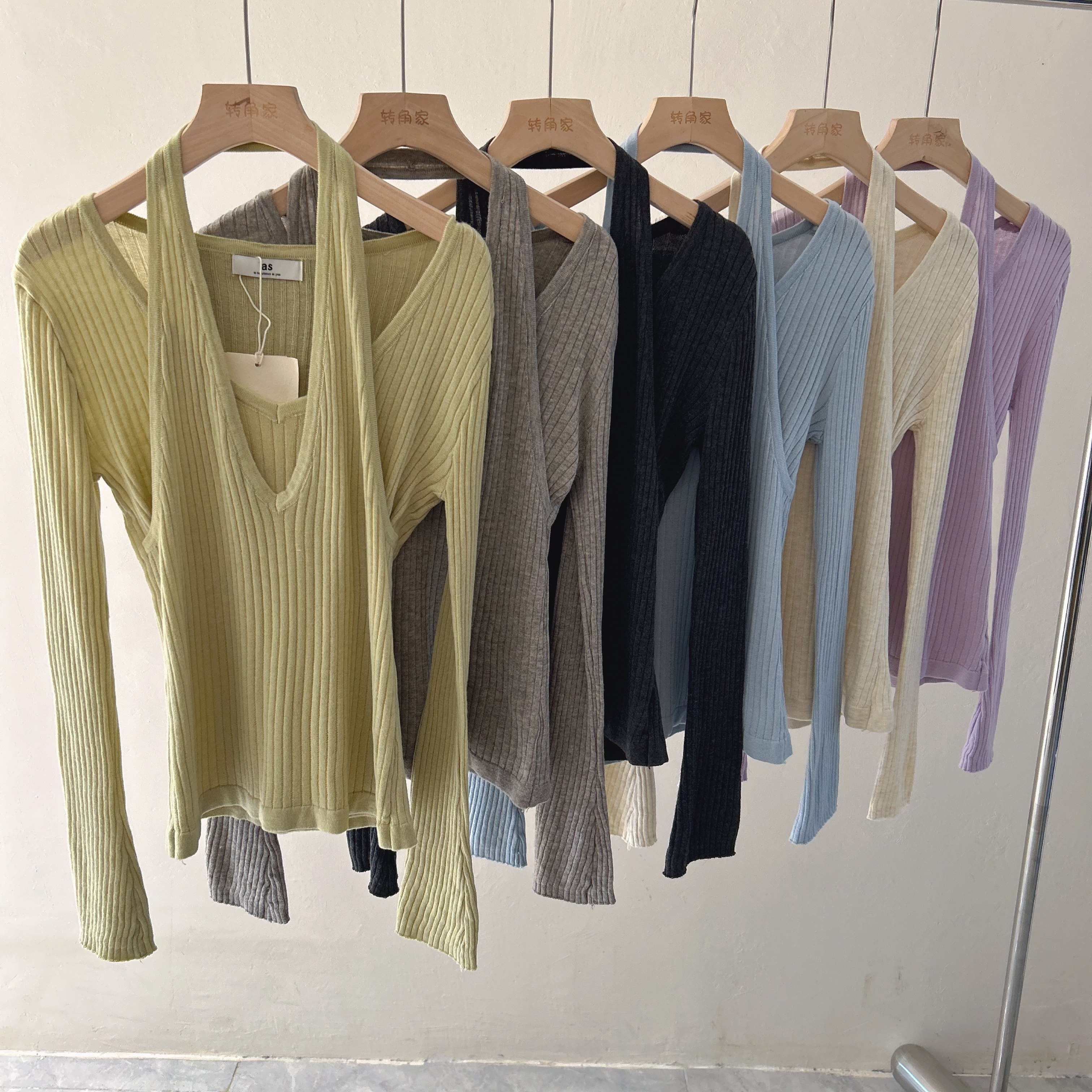 V领2026年春季挂脖假两件针织简约时尚小衫修身显瘦含羊毛,淘宝优惠券,粉丝福利购,淘宝优惠卷