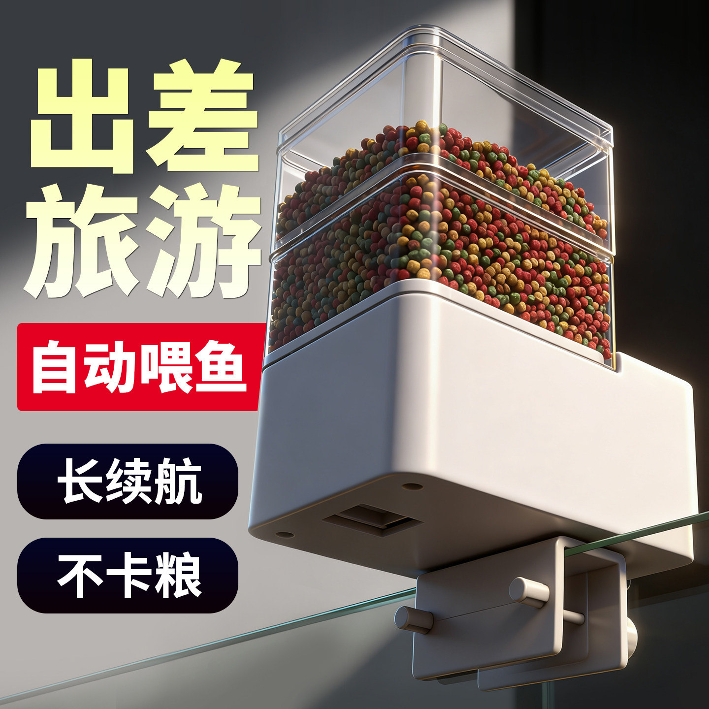 乐享一宠鱼缸喂食器智能定时投食器观赏鱼乌龟粮自动喂鱼器大容量,淘宝优惠券,粉丝福利购,淘宝优惠卷