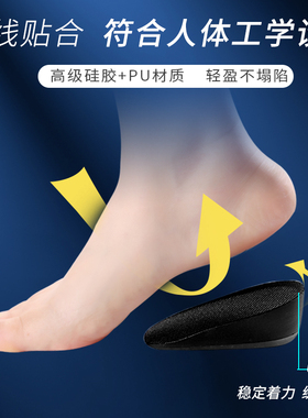 PU硅胶增高隐形不塌陷增高鞋垫