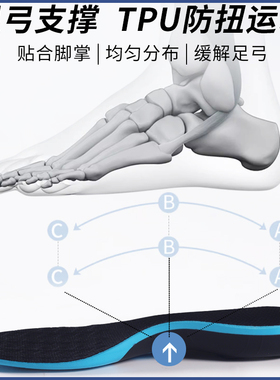 弹簧鞋垫运动蓝球回弹