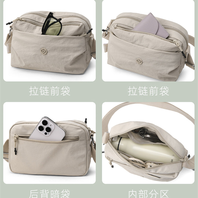 斜挎包包女牛津布百搭女士包捷朗仕2025新款多层小巧帆布单肩小包 - 图3