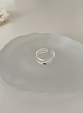 旋转多层戒指银色小众设计复古高级感双层食指戒个性质感指环