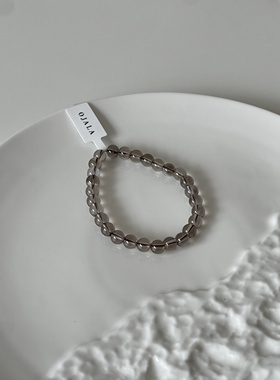 烟波叹•Ojala原创天然茶晶手串情侣款手链新中式水晶国风饰品