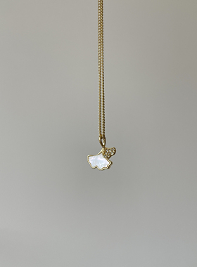 Ojala银杏叶贝母项链2025新款轻奢小众锁骨链女生礼物