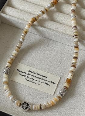 Ojala原创设计天然淡水贝壳串珠项链小众个性小清新简约百搭时尚