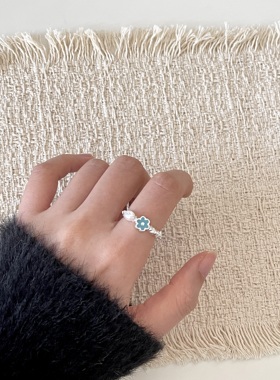 新款甜美可爱花朵戒指女爆款轻奢小众设计高级感学生党指环