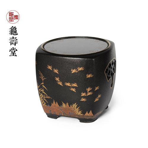 电陶炉家用 日式釉煮茶茶炉小型家用手工静音陶瓷煮茶器渔歌子 - 图2
