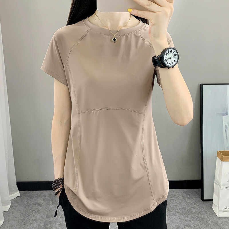 户外速干衣女短袖t恤夏季薄款透气吸汗运动跑步健身瑜伽服上衣服,淘宝优惠券,粉丝福利购,淘宝优惠卷