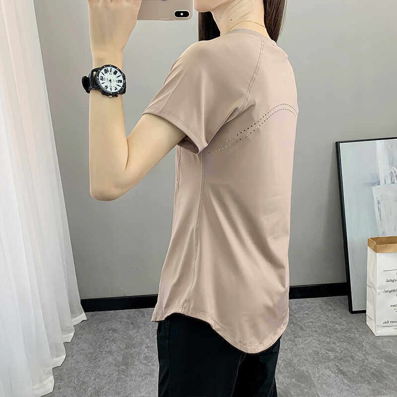 户外速干衣女短袖t恤夏季薄款透气吸汗运动跑步健身瑜伽服上衣服,淘宝优惠券,粉丝福利购,淘宝优惠卷