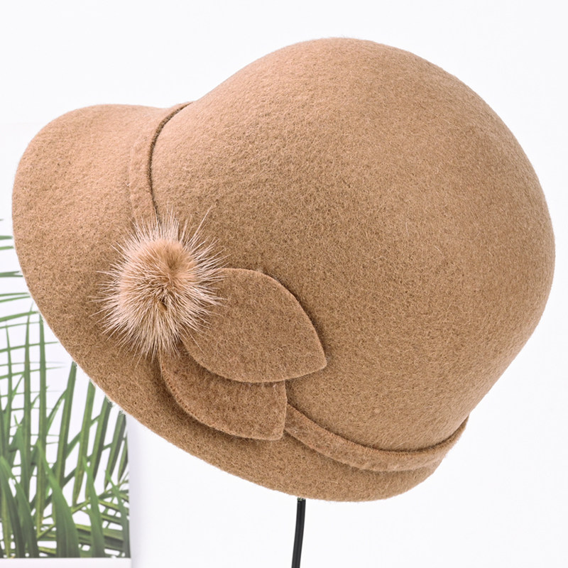 休闲毛呢礼帽秋冬季妈妈保暖盆帽马术帽中老年女士时尚休闲渔夫帽,淘宝优惠券,粉丝福利购,淘宝优惠卷