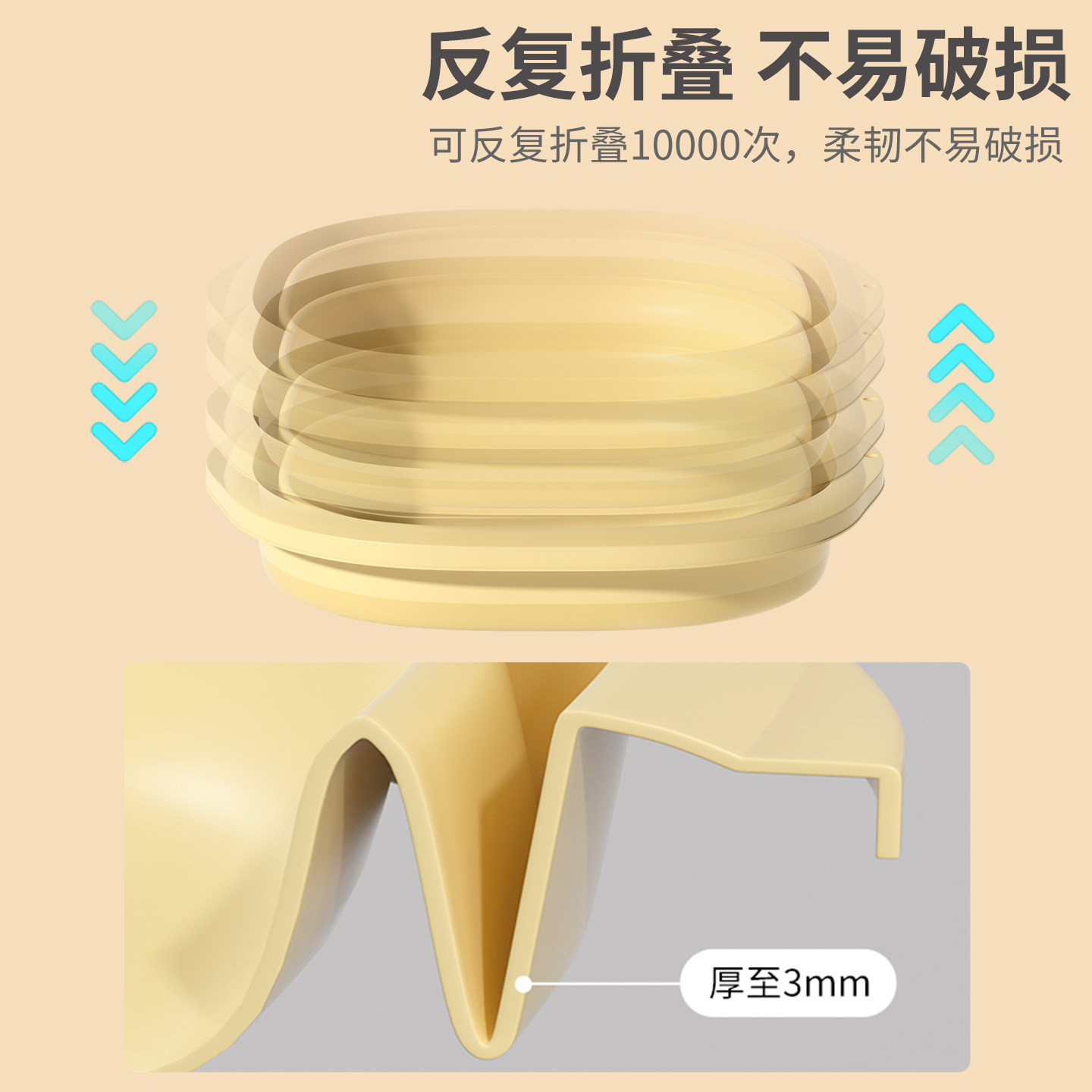 可折叠脸盆便携式宿舍家用学生洗衣脸盆旅行大小号洗脸塑料盆,淘宝优惠券,粉丝福利购,淘宝优惠卷
