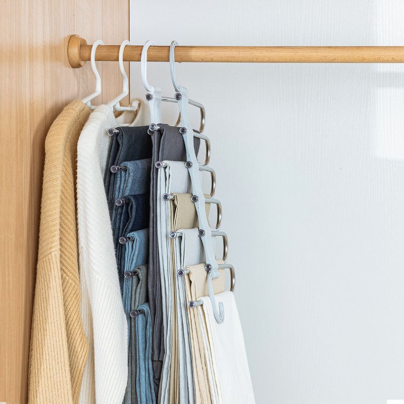 裤架家用衣柜挂衣裤子不锈钢收纳神器宿舍魔术多层多功能折叠衣架,淘宝优惠券,粉丝福利购,淘宝优惠卷