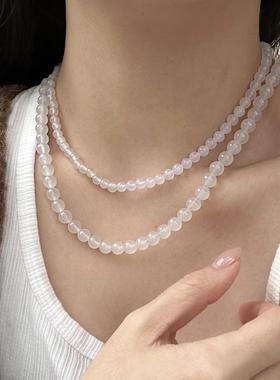 韩版ins风天然青金石项链