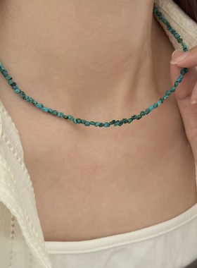 碎石新中式松石项链随形叠戴串珠