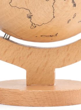 kikkerland WOOD GLOBE 地铁木摆件