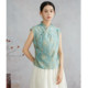 Suye 100% Mulberry Silk Song Brocade Jacquard Silk Small Stand Collar Top + Skirt two-piece women's new Chinese suit