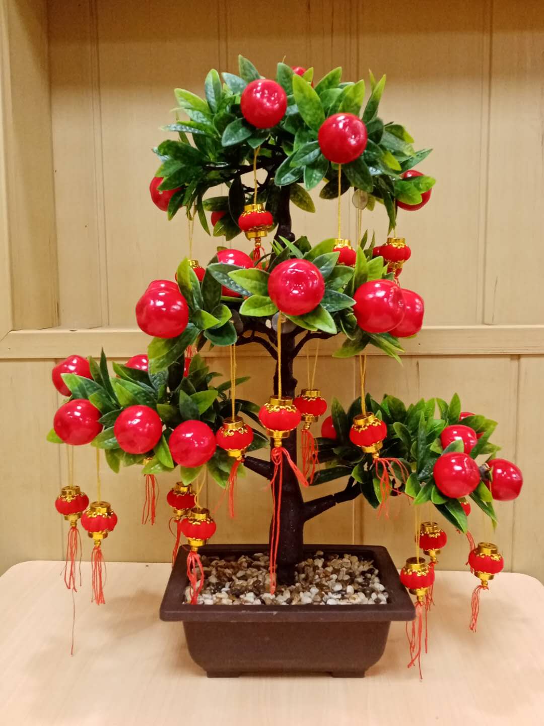 特大号仿真桃子树塑料假花水果树绿植盆栽发财树假苹果树水果模型