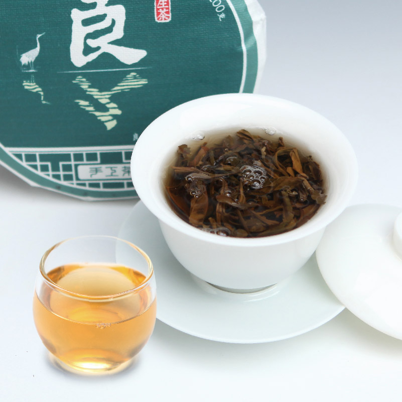 【良久】生茶 200g 饼茶 2017年 盒装 云臻 普洱 茶 - 图2