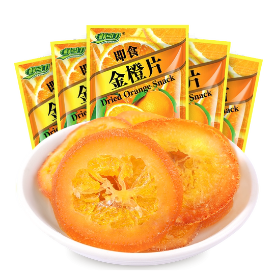 Gravité fraîche instantanée manger des tranches d'orange dorées 10 sacs * 16g Fruit confit confit Golden Orange séché aux fruits séchés Snacks Snacks Food