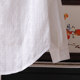 Versatile Spring and Autumn Button ແບບຮ່ອງກົງ Slimming ເສື້ອສີຂາວ