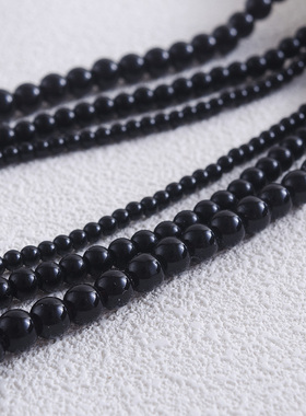 黑色复古仿珍珠多层项链