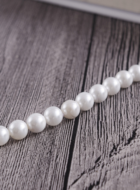 8MM正圆贝壳珍珠长款项链