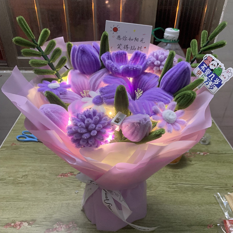 生日花束半成品包装纸零食香烟鲜花自己包礼物手工花束diy材料包