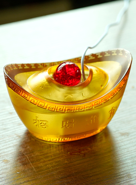 风水轮循环转球中式流水生财摆件