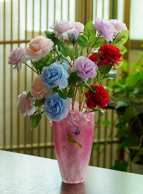 琉璃喜鹊登梅现代简约风格花瓶