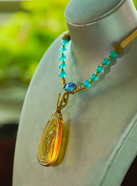 琉璃配饰地藏王吊坠项链