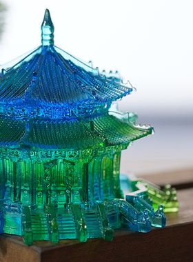 珍悦古法琉璃国风创意琉璃摆件