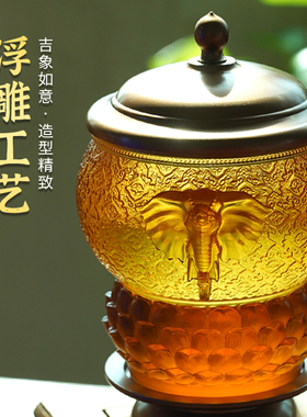 珍悦古法琉璃佛前五供套装供水杯