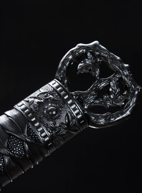 龙泉市刀剑高锰钢环手双手刀