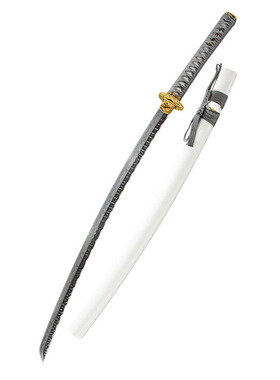 武士刃日式打刀katana凤凰镂空铜刀镡白鞘覆土烧刃龙泉刀剑未开刃