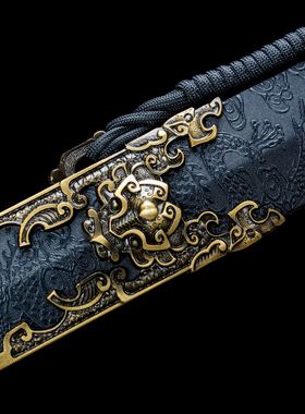 龙泉市刀剑一体手工锻打秦王汉剑