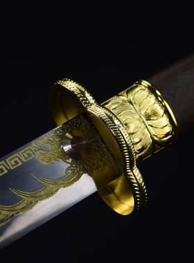 龙泉市刀剑高锰钢防身双手刀一体