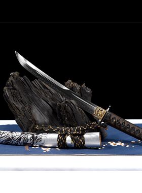 龙泉市刀剑T10钢烧刃小乌丸一体