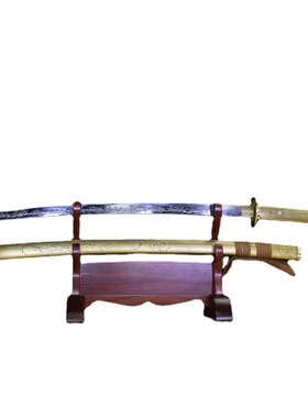 龙泉市刀剑高锰钢刻花日式长刀