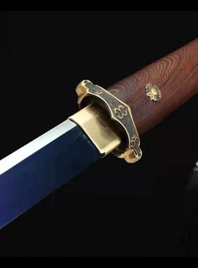 龙泉素装锰钢唐剑一体锻打刀剑