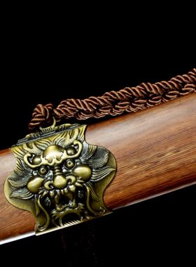 龙泉市刀剑高锰钢龙虎牛尾刀手工