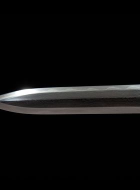 卷草唐剑锻打刀剑花纹钢黑檀木