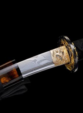 龙泉市刀剑一体大马士革扭转纹12