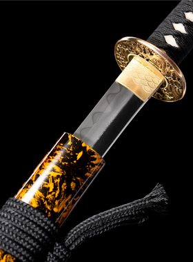 龙泉刀剑日式打刀百炼钢夹钢地肌