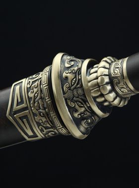 龙泉市刀剑八面花纹钢汉剑龙骨