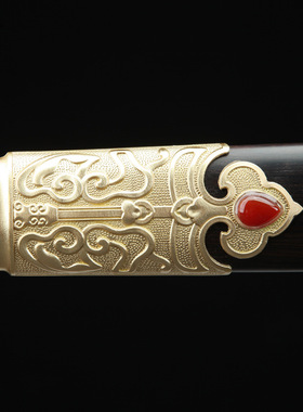 龙泉市刀剑花纹钢一体宝剑手工