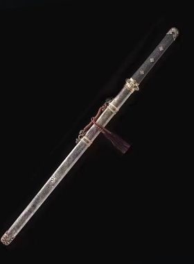 龙泉手工刀剑一体研磨百炼花纹钢