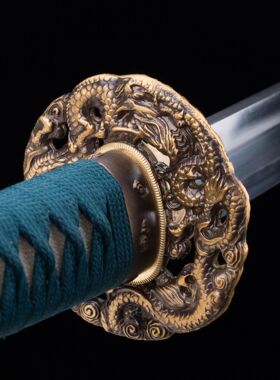 龙泉市刀剑t10烧直刃指挥刀防身