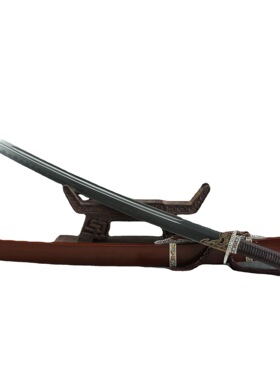 龙泉市刀剑花纹钢烧刃方清腰刀