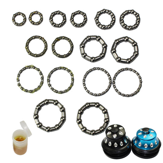 自行车前叉滚珠碗组山地车珠架车头前中后轴连体球架轴承童车配件