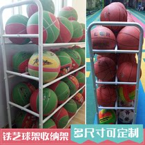 幼儿园篮球收纳架儿童足球装置球架放球的架子排球收纳车 - 图0